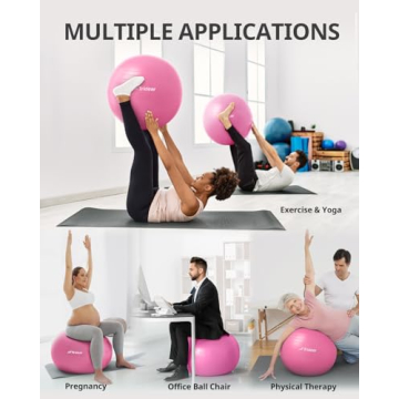 Trideer Yoga Ball Exercise Ball for All Age Groups