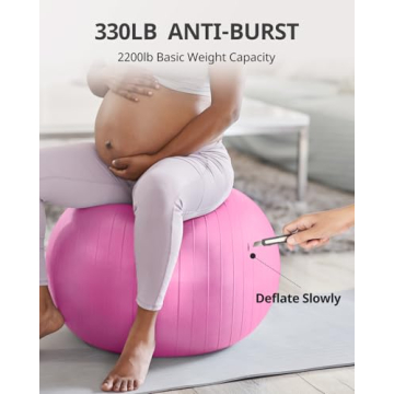 Trideer Yoga Ball Exercise Ball for All Age Groups