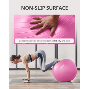 Trideer Yoga Ball Exercise Ball for All Age Groups