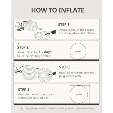 Trideer Yoga Ball Exercise Ball for All Age Groups