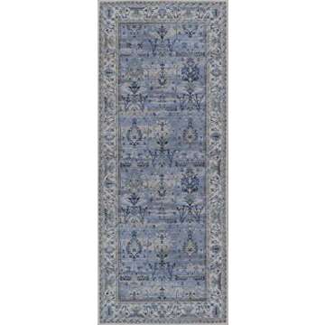 Adiva Machine Washable Non-Slip Area Rug for All Rooms