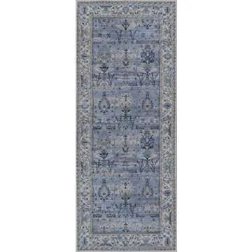 Adiva Machine Washable Non-Slip Area Rug for All Rooms