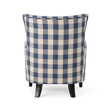 Stylish Christopher Knight Home Armchair in Blue Checkerboard