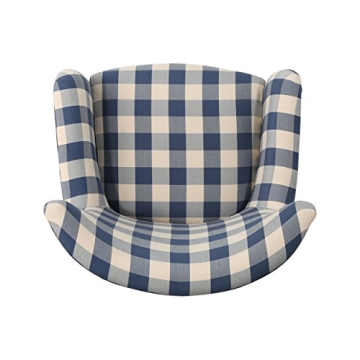 Stylish Christopher Knight Home Armchair in Blue Checkerboard