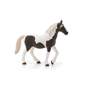 Schleich Farm World, Realistic Horse Toys for Girls and Boys, Pinto Mare Spotted Horse Figurine, Ages 3+