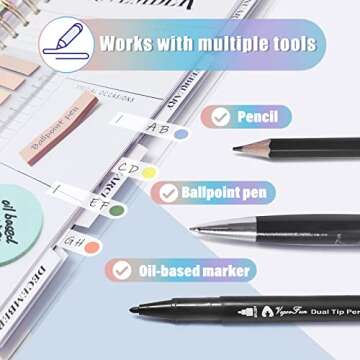 Transparent Sticky Notes, Clear Sticky Notes Pads with Pen, Waterproof Self-Stick Translucent Sticky Notes Tabs for Annotation Books, Bible Journaling Study Office School Supplies