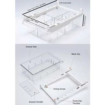 YekouMax Fridge Drawer Organizers for Efficient Storage