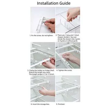 YekouMax Fridge Drawer Organizers for Efficient Storage
