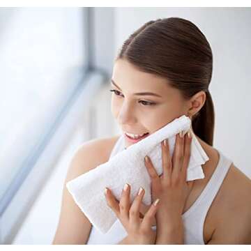 Towel and Linen Mart 100% Cotton - 24 Pack Wash Cloth Set - Flannel Face Cloths, Highly Absorbent and Soft Feel Fingertip Towels (Multi, Pack of 24)