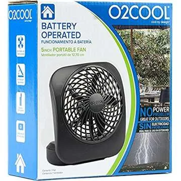 Portable O2COOL Treva Battery Powered Fan for Cooling