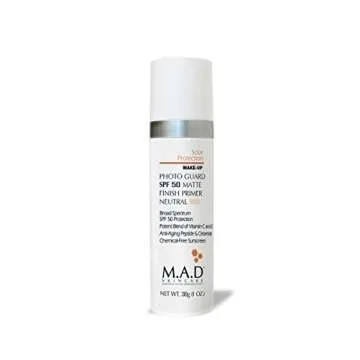 M.A.D Skincare Solor Protection Photo Guard SPF 50 Matte Finish Primer - Anti-Aging (Neutral)