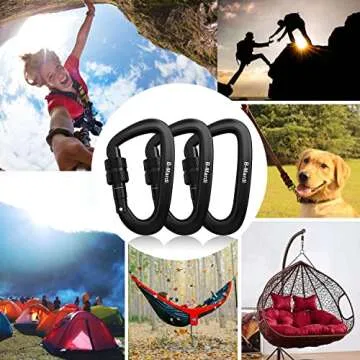 B-Mardi Heavy Duty Carabiners for Outdoor Adventures and Utility