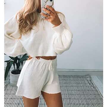 Stylish FISACE 2 Piece Knit Lounge Set for Women