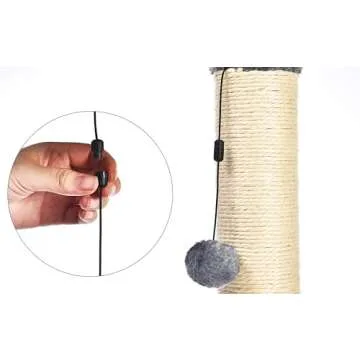 Amazon Basics Cat Scratching Post, Medium, 15.75" x 15.75" x 31.5"H, Grey