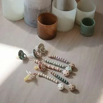 mushie 100% Silicone Baby Pacifier Clip BPA Free | Eva