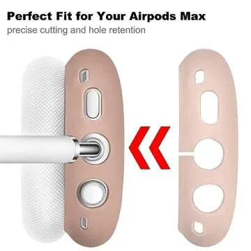 AIRSPO Airpods Max Case Cover, Silicone Case Cover for AirPods Max Headphones, Anti-Scratch Ear Pad Cover/Headband Cover for Apple AirPods Max, Airpod Max Accessories (Milk Tea)