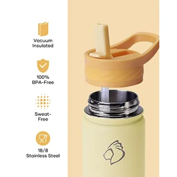 BUZIO Kids Insulated Water Bottle with Fun Stickers