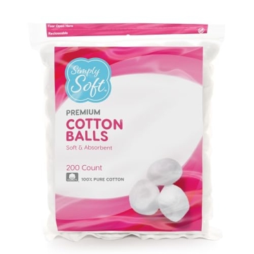 Simply Soft Premium Cotton Balls - 600 Count, 100% Cotton