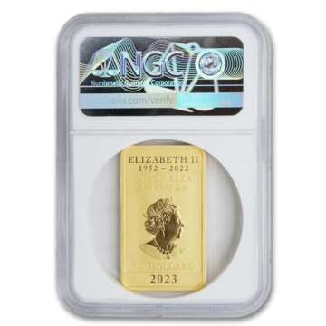 2023 AU 1 oz Gold Dragon Bar Gem Uncirculated FDOI