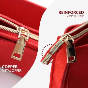 OMYSTYLE Red Tote Bag Organizer | 5 Sizes for Perfect Purse Order