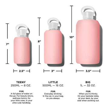 bkr Glass Water Bottle - BPA Free & Stylish 16 oz