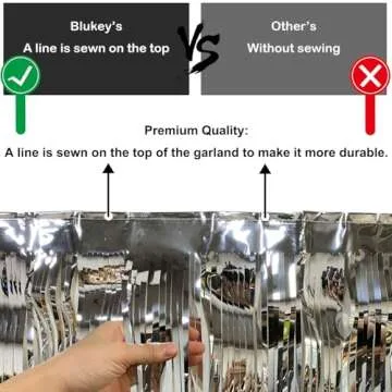 Blukey Foil Fringe Garland - Sparkling Decor for Celebrations