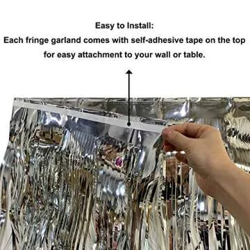 Blukey Foil Fringe Garland - Sparkling Decor for Celebrations