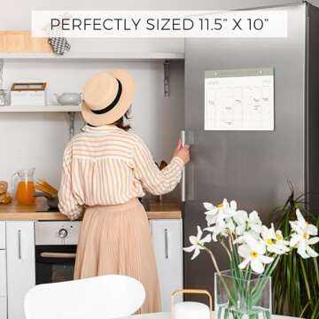 Beautiful 2025-2026 Magnetic Fridge Calendar - Runs From January 2025 Until July 2026 - The Perfect Monthly Refrigerator Calendar for Easy Organizing