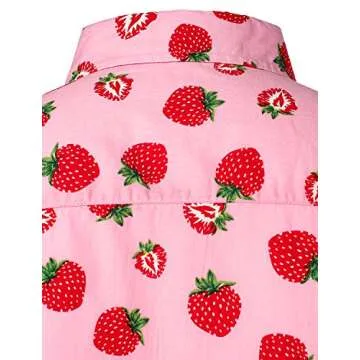 JOGAL Men's Button Down Hawaiian Shirt for Summer Fun