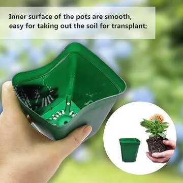 RooTrimmer Square Succulent Pots 4 Inches 60 Pcs
