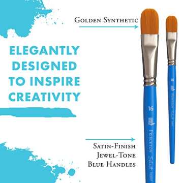 Princeton 3750FB-16 Select Artiste Filbert Paintbrush, Synthetic, Size 16, Multicolor