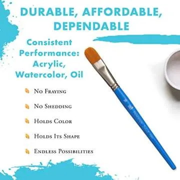 Princeton 3750FB-16 Select Artiste Filbert Paintbrush, Synthetic, Size 16, Multicolor