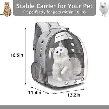 Henkelion Bubble Carrying Bag for Small Medium dogs Cats, Space Capsule Pet Hiking backpack, Airline...