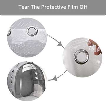 Henkelion Bubble Carrying Bag for Small Medium dogs Cats, Space Capsule Pet Hiking backpack, Airline Approved Travel carrier - Grey