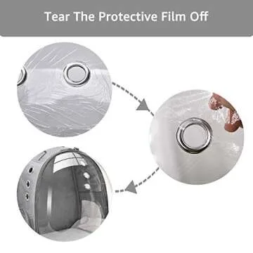 Henkelion Bubble Carrying Bag for Small Medium dogs Cats, Space Capsule Pet Hiking backpack, Airline Approved Travel carrier - Grey