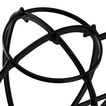 KEILEOHO 10 Pack 15 Inch Wigs Hanger, Portable Hanging Wig Holder Stand, Collapsible Wig Display Hanger, Wig Rack for Multiple Wigs and Hats, Black