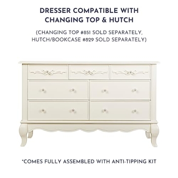 Stunning Evolur Aurora Double Dresser with Ample Storage