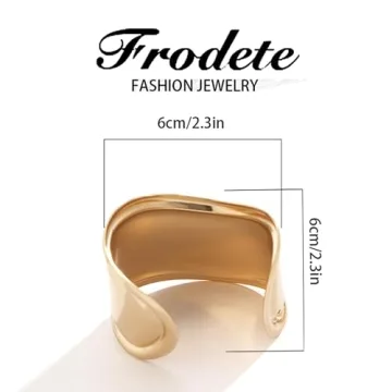 Gold Bangles for Women Non Tarnish Stylish Cuff Bracelet