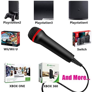 TPFOON 4M Wired Microphone for Rock Band and Gaming