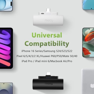 Miady 2-Pack Mini Portable Charger Fast Charging Power Bank