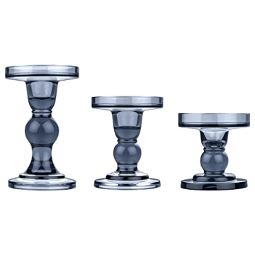 Elegant Lewondr Glass Candle Holders for Home Decor