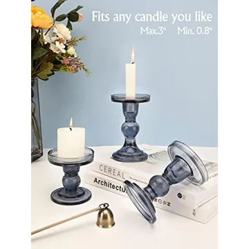 Elegant Lewondr Glass Candle Holders for Home Decor