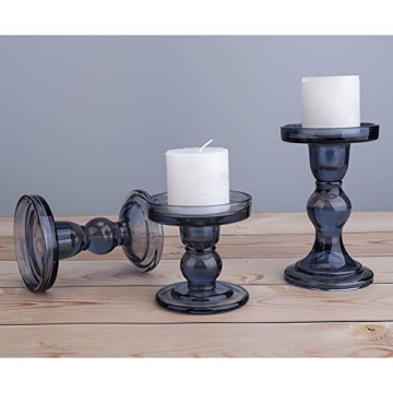 Elegant Lewondr Glass Candle Holders for Home Decor