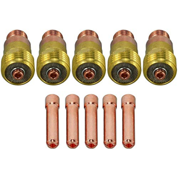 RIVERWELD TIG Stubby Gas Lens 17GL040 0.040'' & Ø1.0mm 10N22S TIG Collet Kit Fit DB SR WP 17 18 26 ...