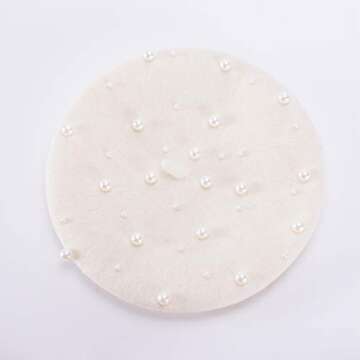 Lawliet Sweet French Womens Pearl Beaded 100% Wool Beret Cap Winter Hat Y91 (Beige)