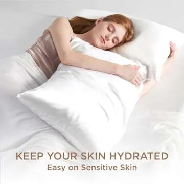 Bedsure 100% Mulberry Silk Pillowcase for Hair and Skin, Both Sided Pure Silk Pillow Cover with Hidden Zipper, Gifts for Women Men, Queen Size Single Pack,20x30 Inches