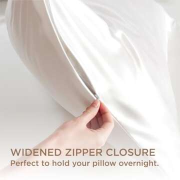 Bedsure 100% Mulberry Silk Pillowcase for Hair and Skin, Both Sided Pure Silk Pillow Cover with Hidden Zipper, Gifts for Women Men, Queen Size Single Pack,20x30 Inches