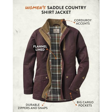 Stylish Women's Saddle Country Shirt Jacket for Outdoor Use