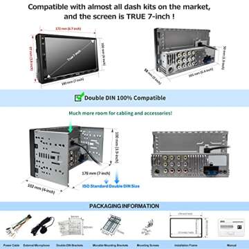 ATOTO F7 CarPlay & Android Auto Double Din Car Stereo Receiver, 7in IPS Touch Screen Car Radio Bluetooth F7G2A7SE, Mirrorlink, Fast Phone Charge, HD LRV(Live Rearview),Support up to 2TB SSD&512G SD