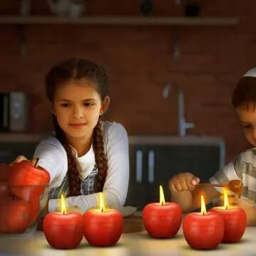Tondiamo 12 Pcs Apple Candle Creative Gifts for Christmas